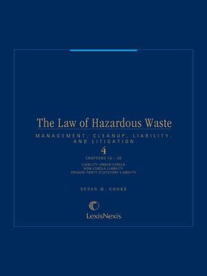 cover image of The Law of Hazardous Waste